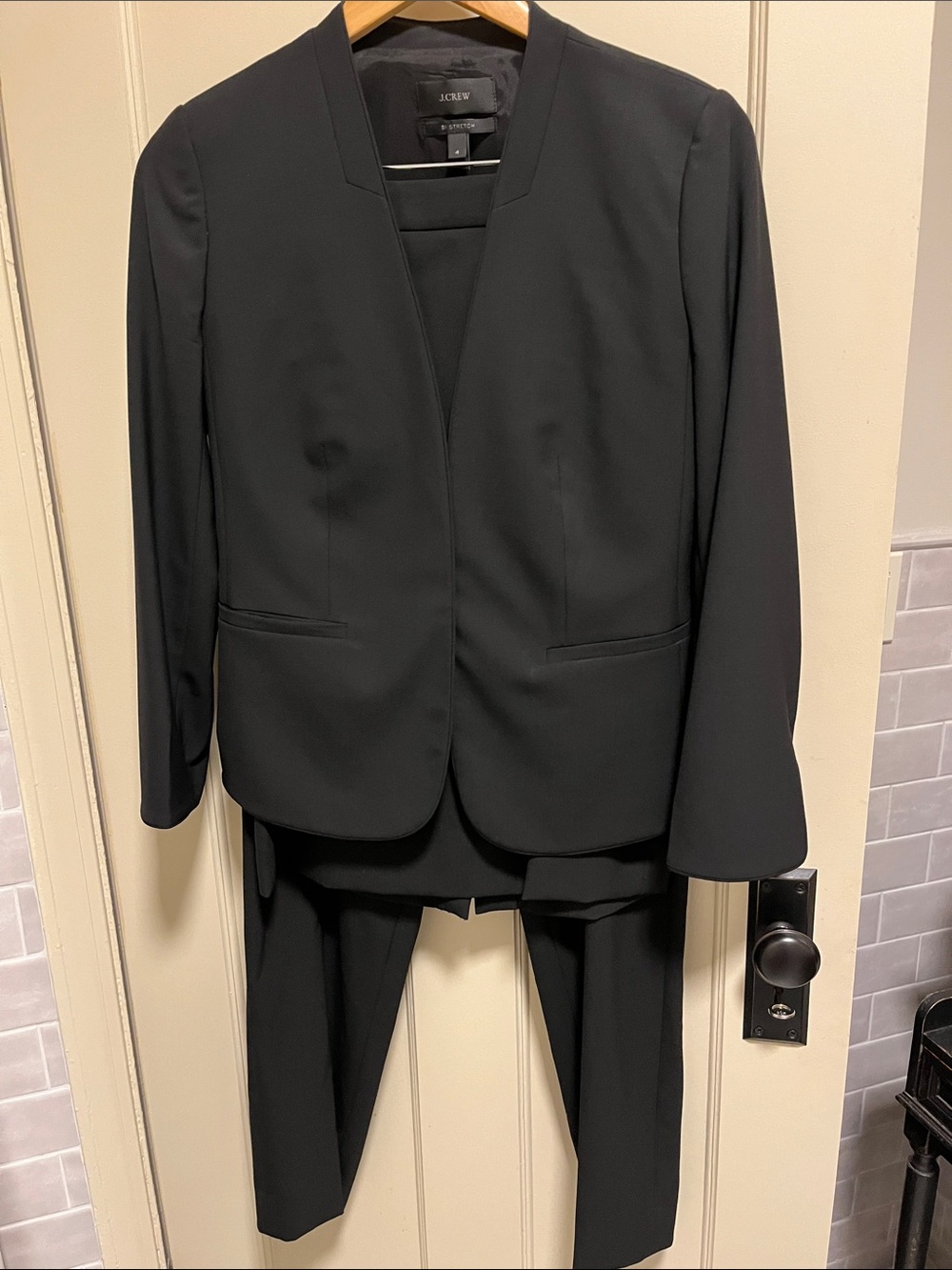 J. Crew Women's Black Blazer and Matching Pants and Pencil Skirt Suit